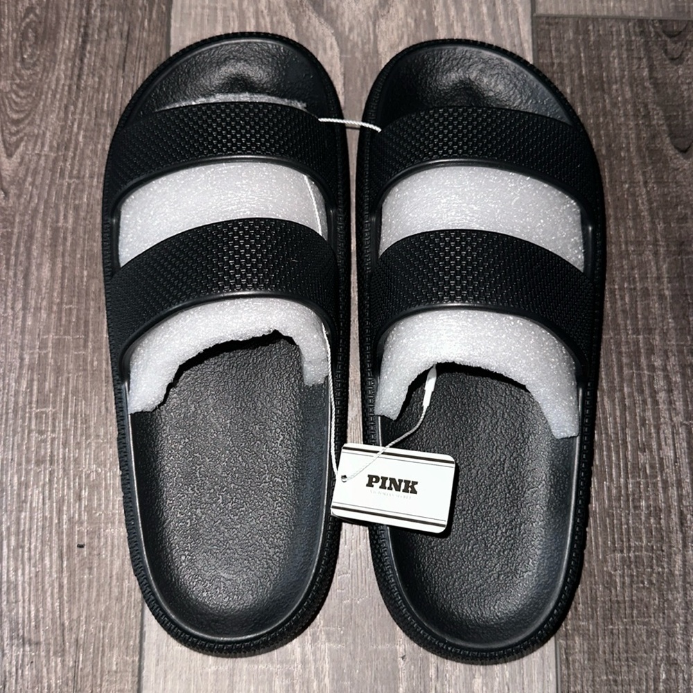 Medium Black Victoria secret slides